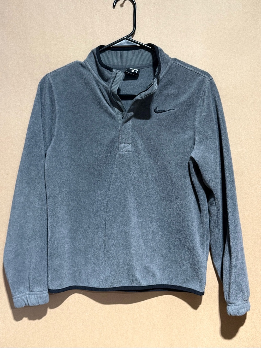 Nike Gray Quarter-Zip Fleece Pullover